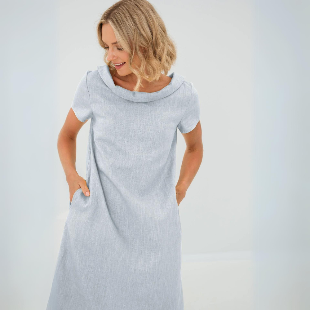Luftiges Leinenkleid - Atmungsaktiv und Elegant – Bild 5 von 8