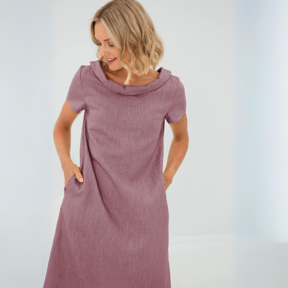 Luftiges Leinenkleid - Atmungsaktiv und Elegant – Bild 7 von 8