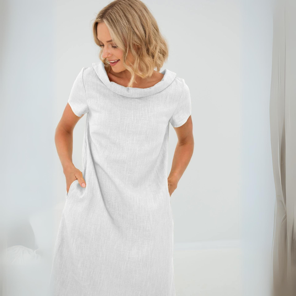Luftiges Leinenkleid - Atmungsaktiv und Elegant – Bild 2 von 8