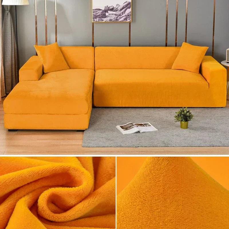 Premium Stretch-Samt Sofabezug - Eleganter Schutz fürs Sofa – Bild 9 von 23