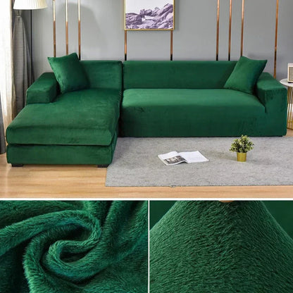 Premium Stretch-Samt Sofabezug - Eleganter Schutz fürs Sofa – Bild 10 von 23