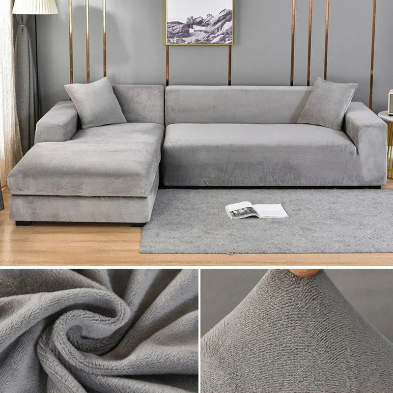 Premium Stretch-Samt Sofabezug - Eleganter Schutz fürs Sofa – Bild 11 von 23