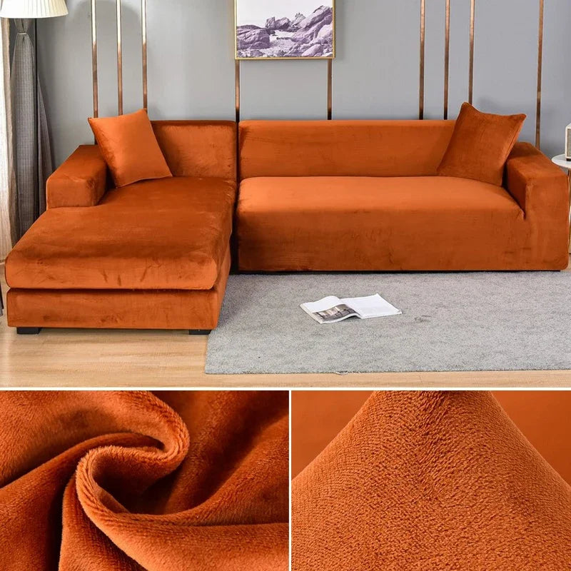 Premium Stretch-Samt Sofabezug - Eleganter Schutz fürs Sofa – Bild 18 von 23