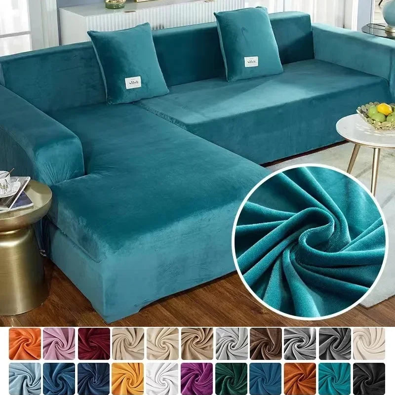 Premium Stretch-Samt Sofabezug - Eleganter Schutz fürs Sofa – Bild 2 von 23