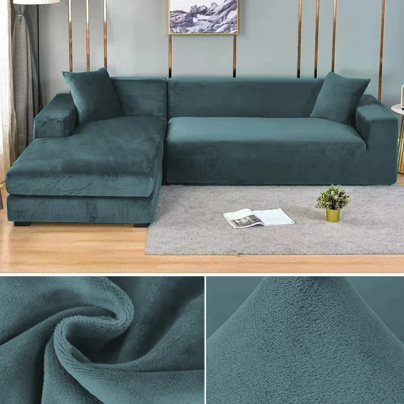Premium Stretch-Samt Sofabezug - Eleganter Schutz fürs Sofa – Bild 21 von 23