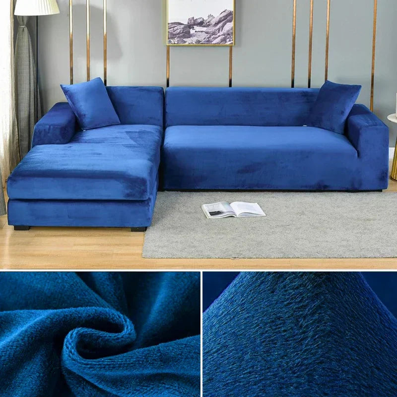 Premium Stretch-Samt Sofabezug - Eleganter Schutz fürs Sofa – Bild 23 von 23