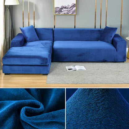 Premium Stretch-Samt Sofabezug - Eleganter Schutz fürs Sofa – Bild 23 von 23