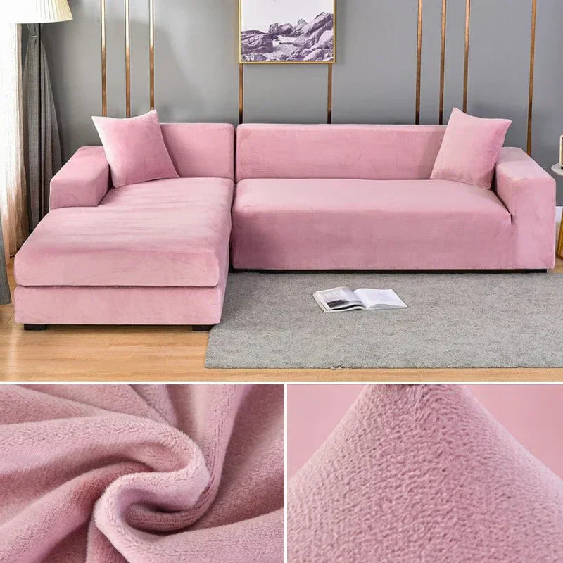 Premium Stretch-Samt Sofabezug - Eleganter Schutz fürs Sofa – Bild 4 von 23