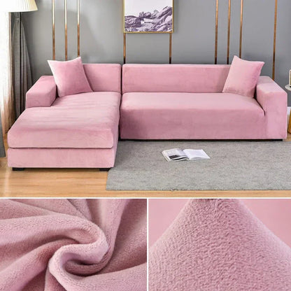 Premium Stretch-Samt Sofabezug - Eleganter Schutz fürs Sofa – Bild 4 von 23