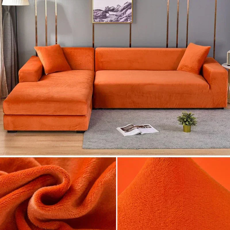 Premium Stretch-Samt Sofabezug - Eleganter Schutz fürs Sofa – Bild 6 von 23