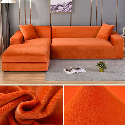 Premium Stretch-Samt Sofabezug - Eleganter Schutz fürs Sofa – Bild 6 von 23