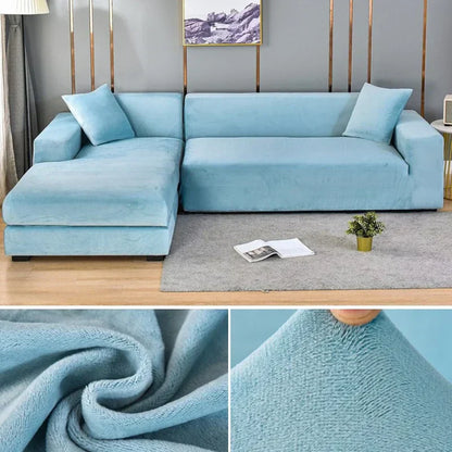 Premium Stretch-Samt Sofabezug - Eleganter Schutz fürs Sofa – Bild 7 von 23