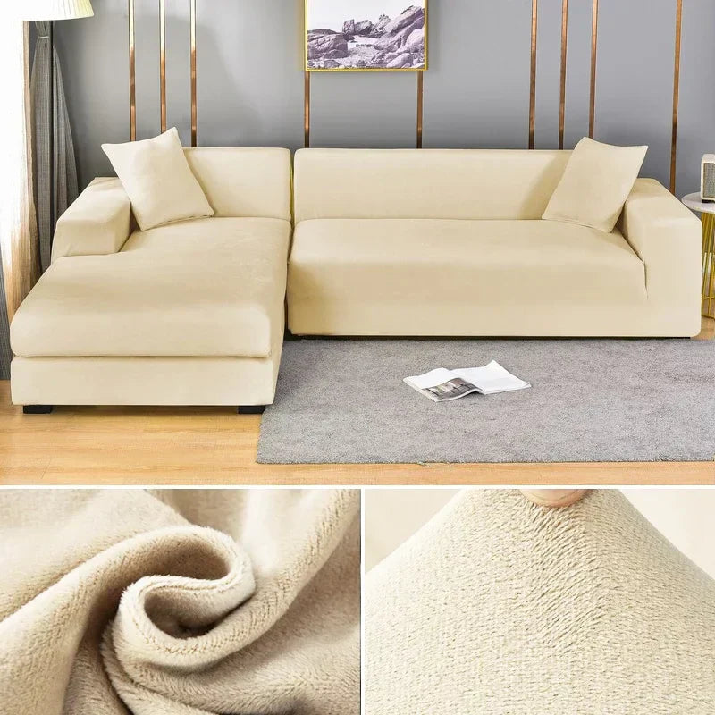 Premium Stretch-Samt Sofabezug - Eleganter Schutz fürs Sofa – Bild 8 von 23