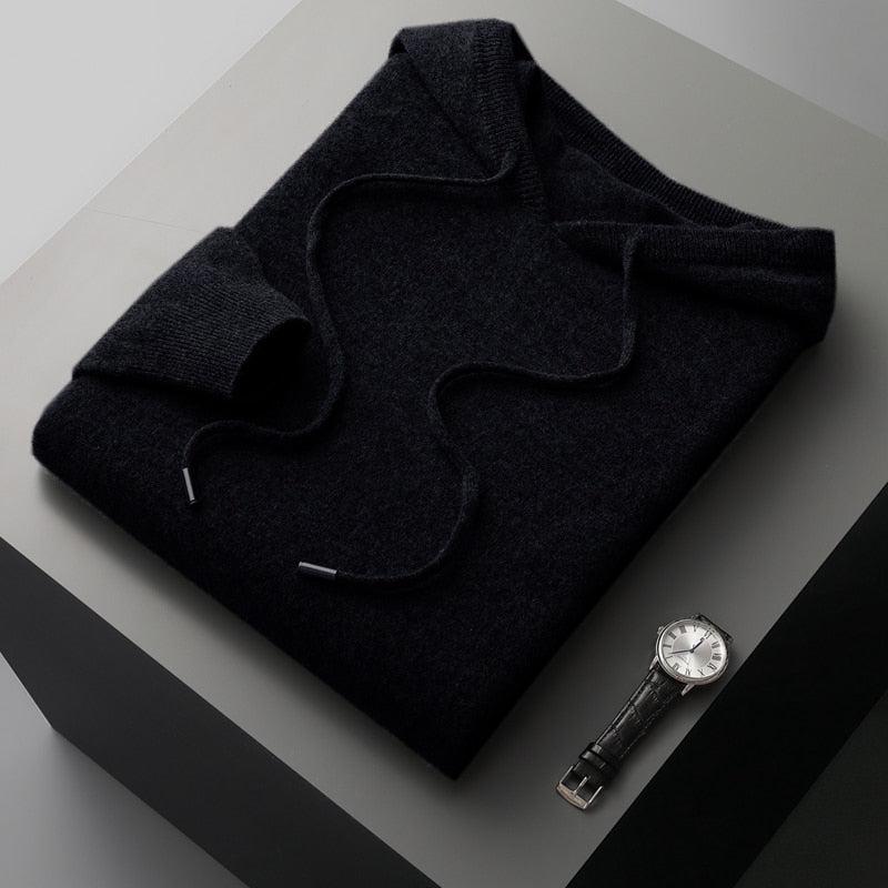 Merino-Wollhoodie - Seitenansicht