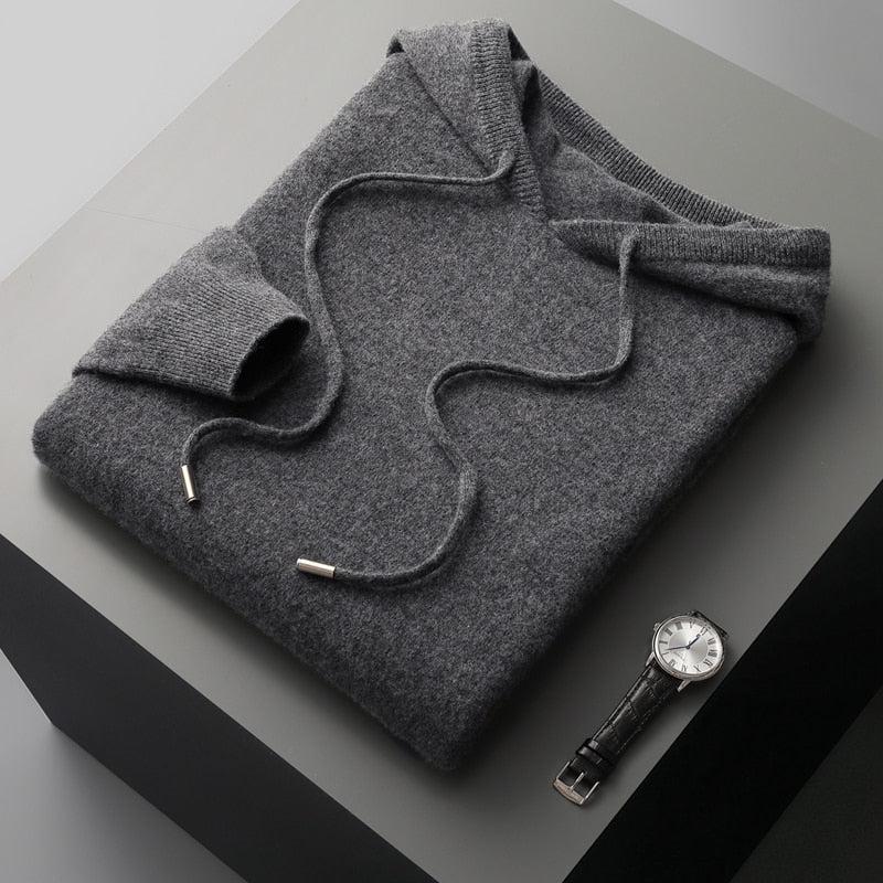 Merino-Wollhoodie - Rückansicht