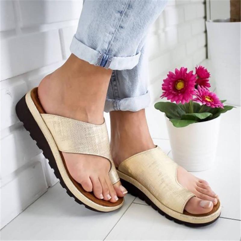 Orthopädische Damen Sandalen, Hallux - Rückansicht