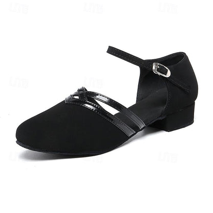 Moderne Tanzschuhe für Damen - Schwarz - Hochwertiges Wild – Bild 3 von 8