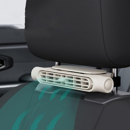 USB-Autoventilator mit 3 Geschwindigkeiten und Kopfstützenhalter – Pelanva – Ansicht 1