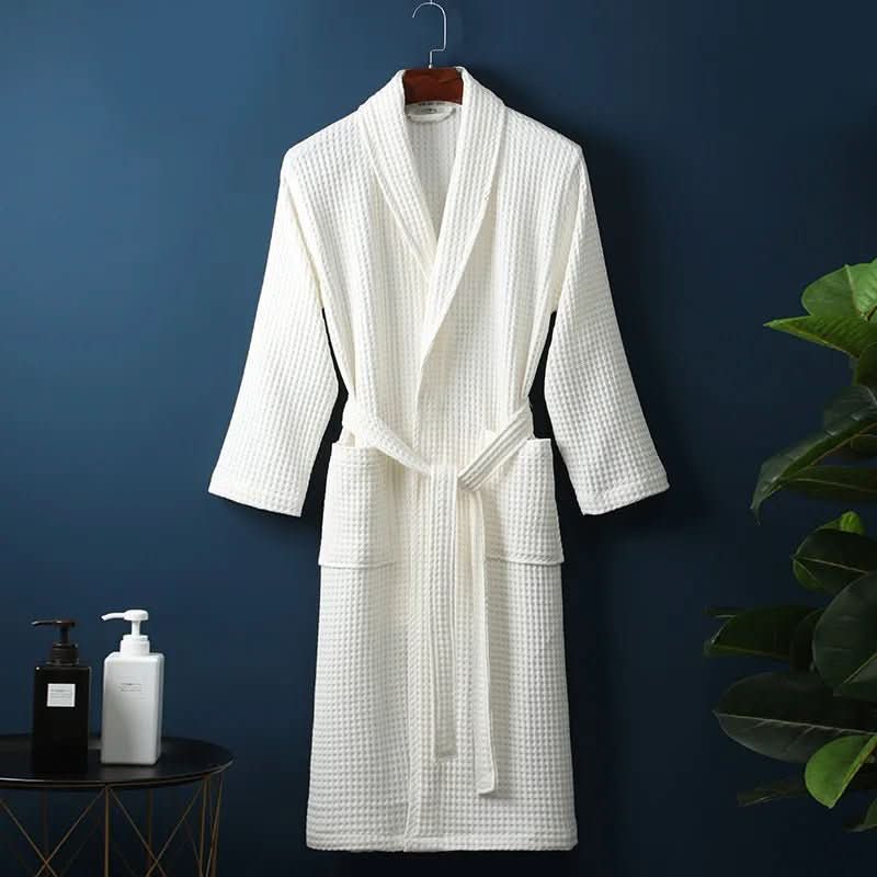 Unisex-Bademantel mit Waffelstruktur – Pelanva – Ansicht 1