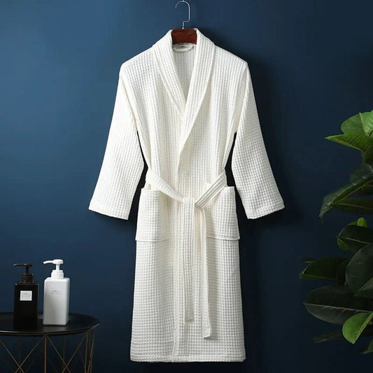 Unisex-Bademantel mit Waffelstruktur – Pelanva – Ansicht 1