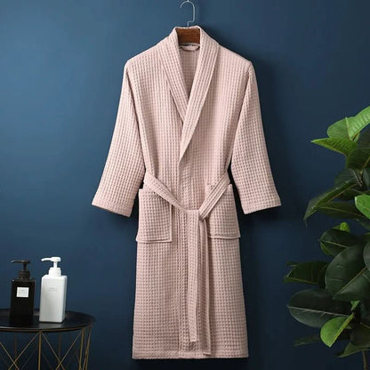 Unisex-Bademantel mit Waffelstruktur – Pelanva – Ansicht 2