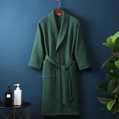 Unisex-Bademantel mit Waffelstruktur – Pelanva – Ansicht 3