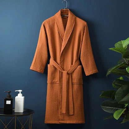 Unisex-Bademantel mit Waffelstruktur – Pelanva – Ansicht 5