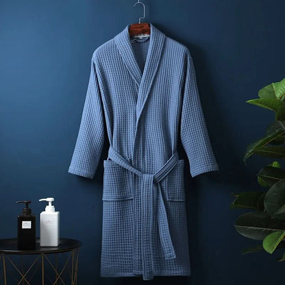 Unisex-Bademantel mit Waffelstruktur – Pelanva – Ansicht 6