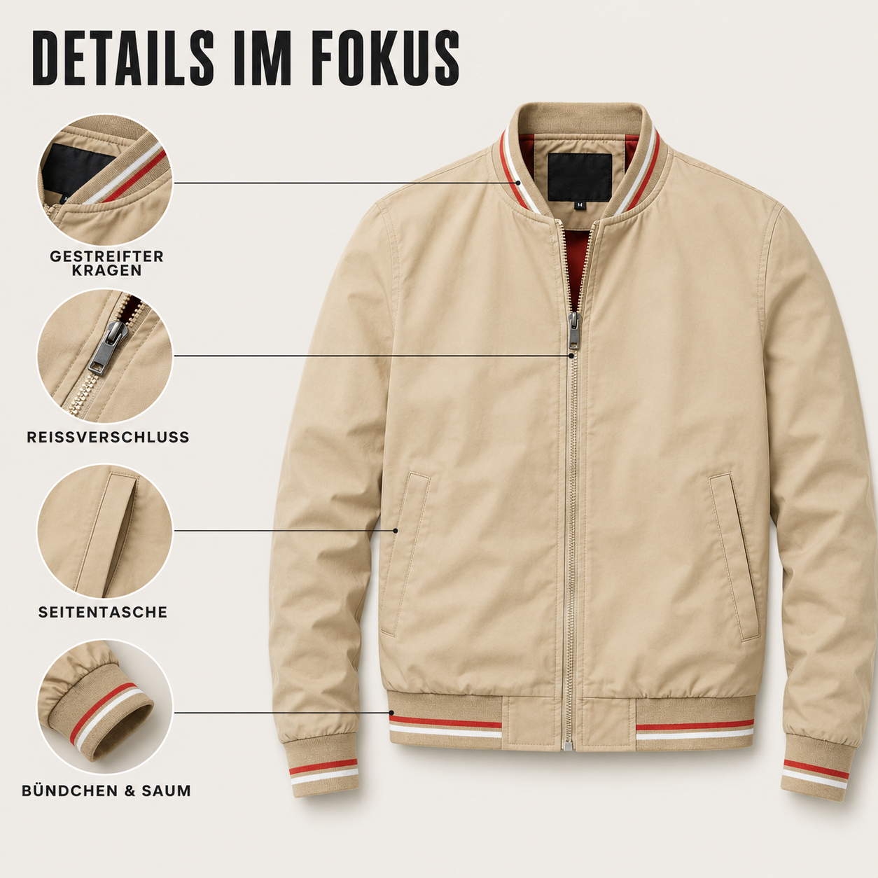 Bomberjacke Herren – Pelanva – Ansicht 4