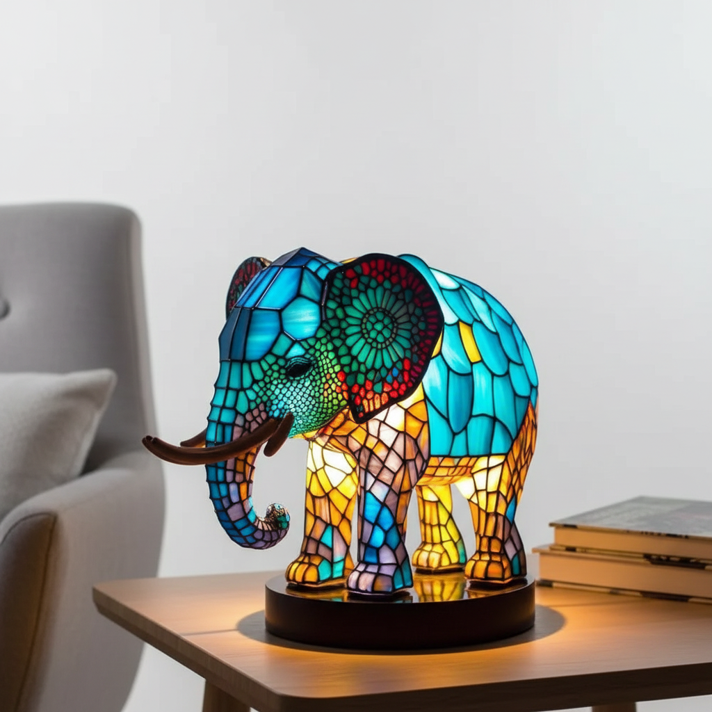 Buntglas Tischlampe – Pelanva – Ansicht 15