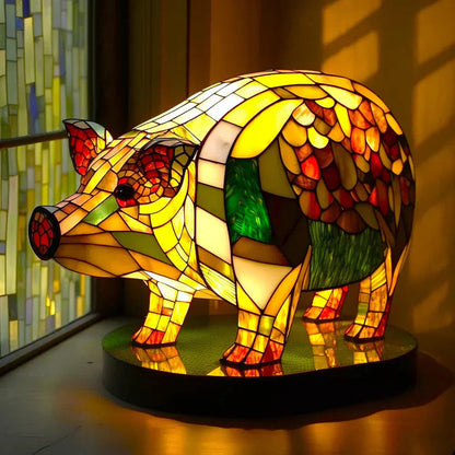 Buntglas Tischlampe – Pelanva – Ansicht 5
