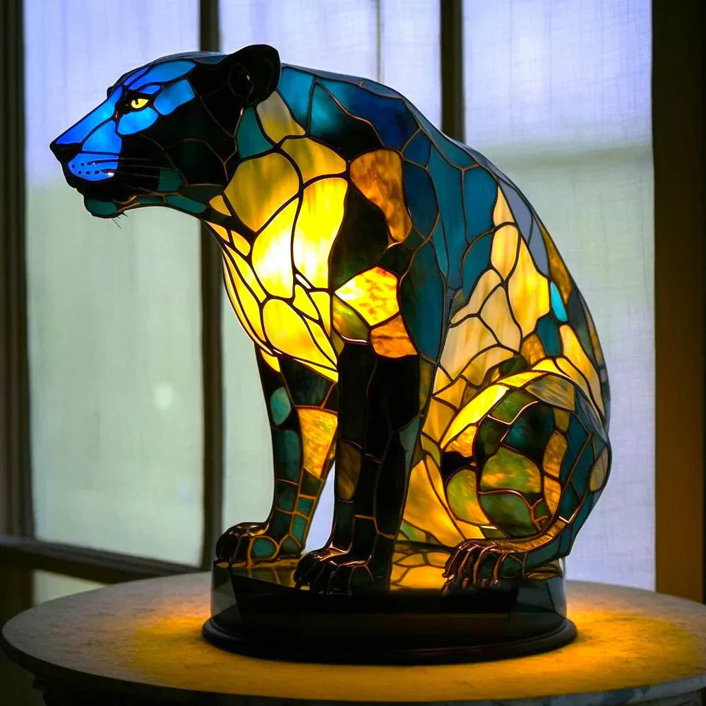 Buntglas Tischlampe – Pelanva – Ansicht 6
