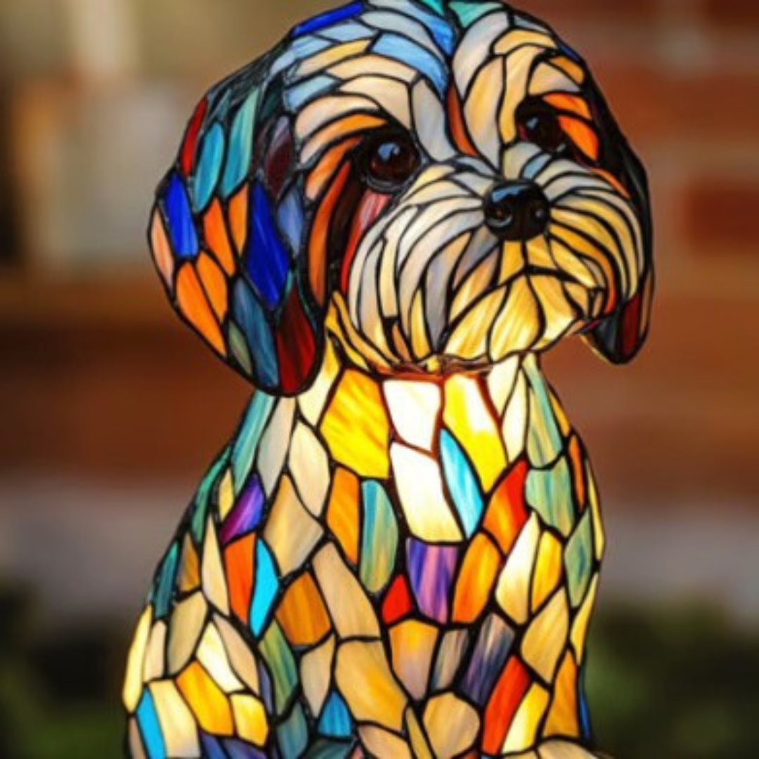 Buntglas Tischlampe – Pelanva