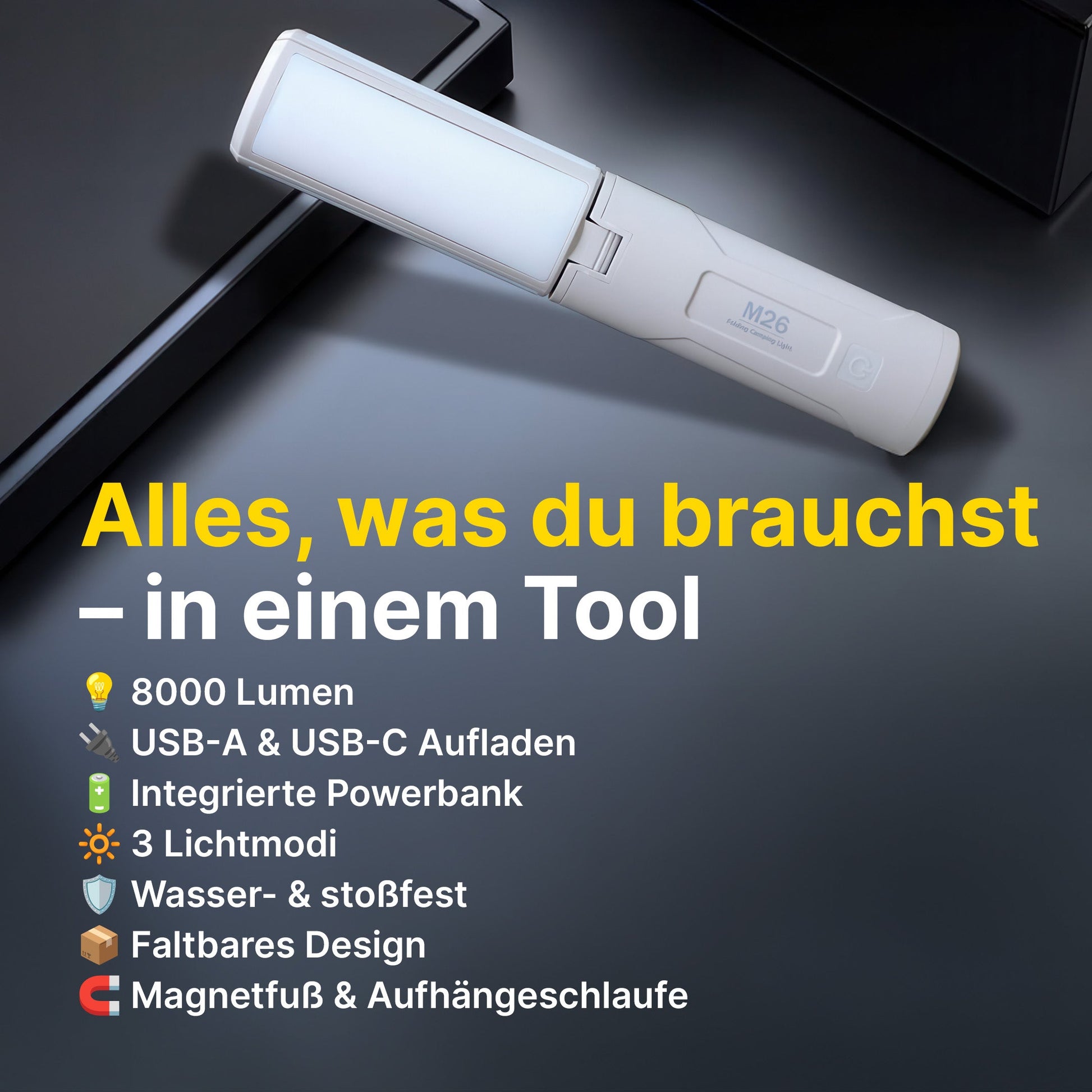 Campinglampe 8000 Lumen – Pelanva – Ansicht 3