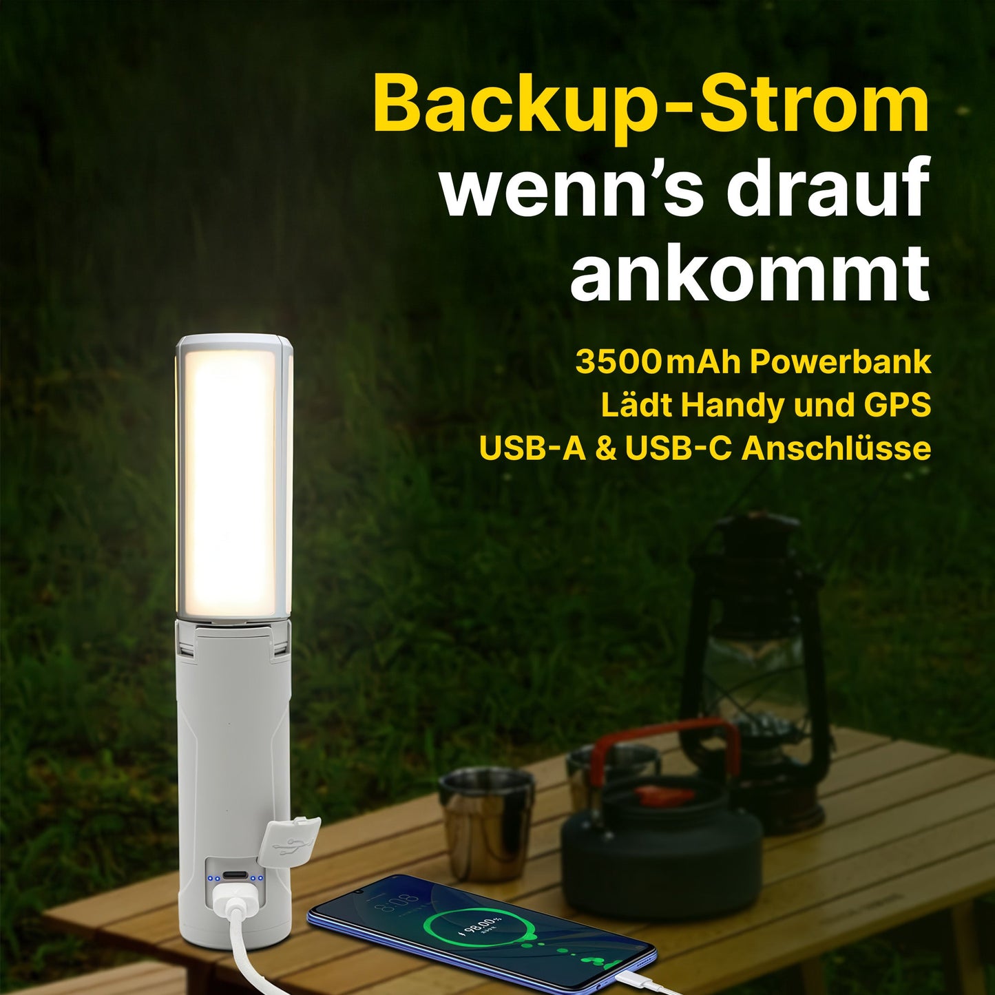 Campinglampe 8000 Lumen – Pelanva – Ansicht 5