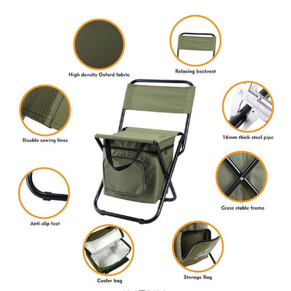 Campingstuhl mit Kühltasche – Pelanva – Ansicht 2