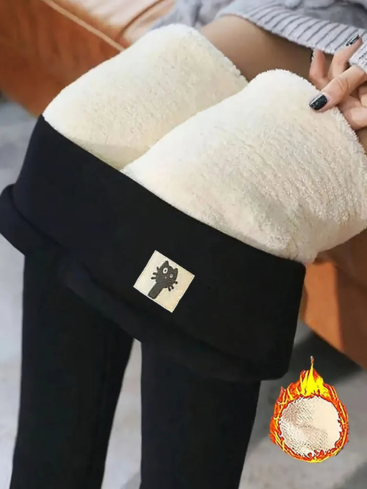 Damen Thermo-Leggings| Lammkaschmir Gefüttert & Figurformend| High Waist & Booty-Lifting Effekt| Velureva – Hose