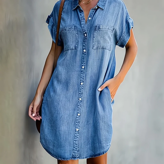 DAPHNÉ DENIM JURK – Damenkleid