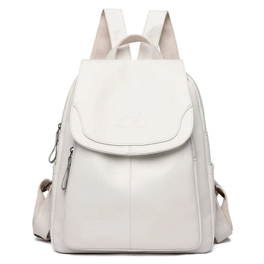 Diebstahlsicherer Lederrucksack für Damen | Stil und Sicherheit – Tasche