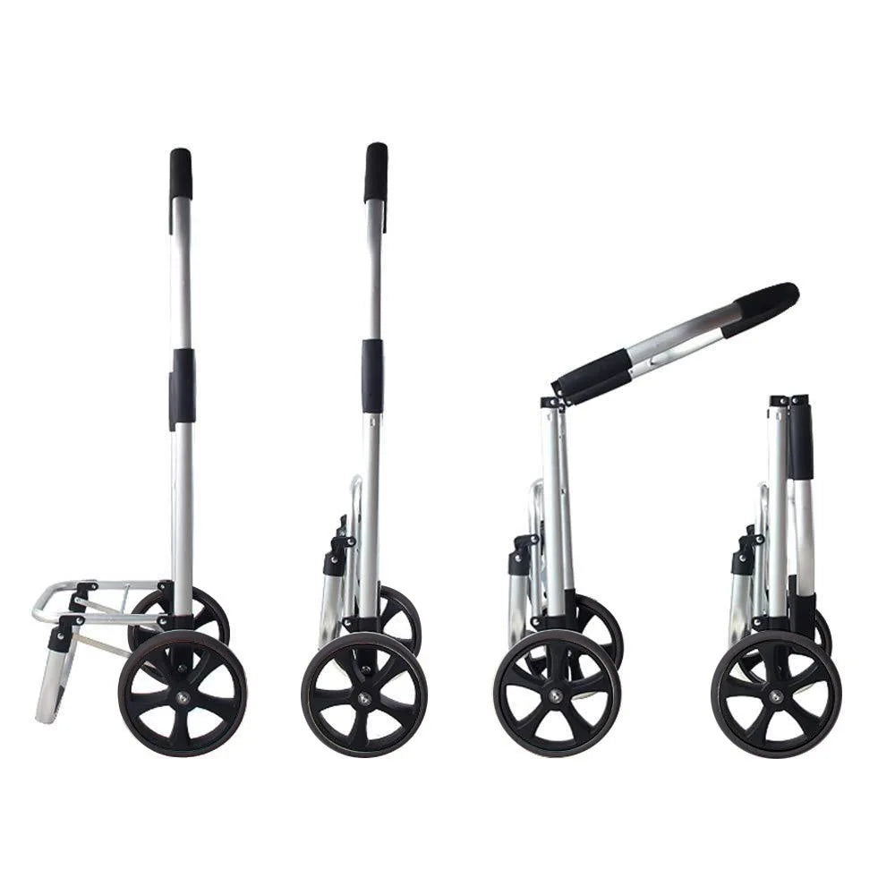 Klappbarer Aluminium-Einkaufstrolley – Pelanva – Ansicht 4