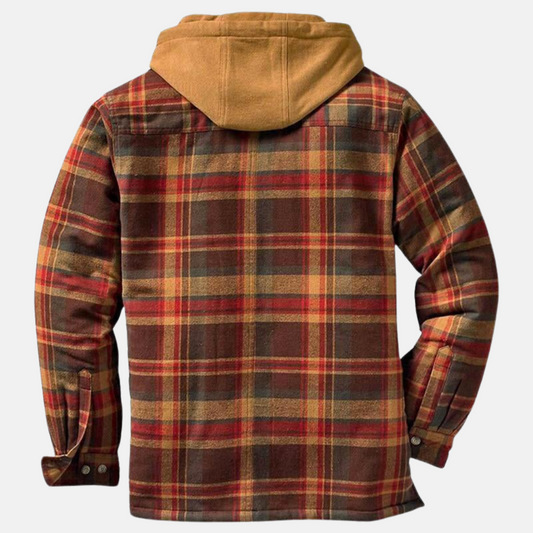 Erich | Herren Lässige Warme Kariert Jacke zum Knöpfen – Jacke & Mantel