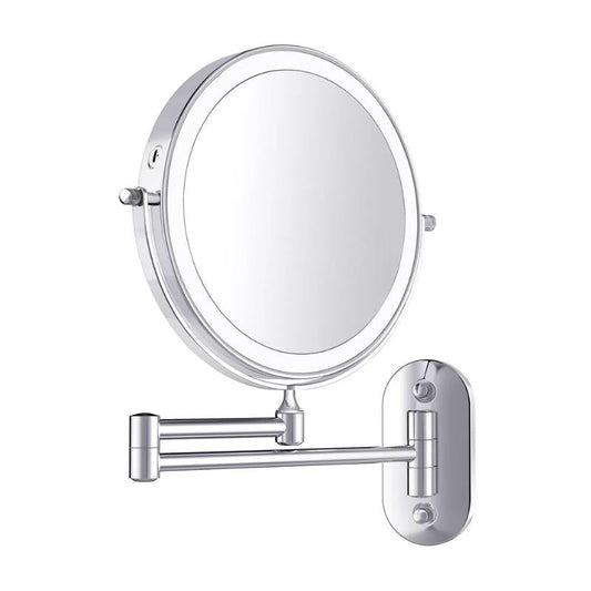 Evida LED-Vergrößerungsspiegel mit Chrom-Finish - Präzises Schminken