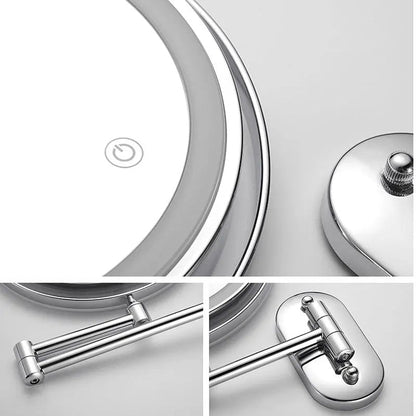 Evida LED-Vergrößerungsspiegel mit Chrom-Finish - Präzises Schminken
