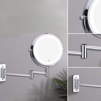 Evida LED-Vergrößerungsspiegel mit Chrom-Finish - Präzises Schminken