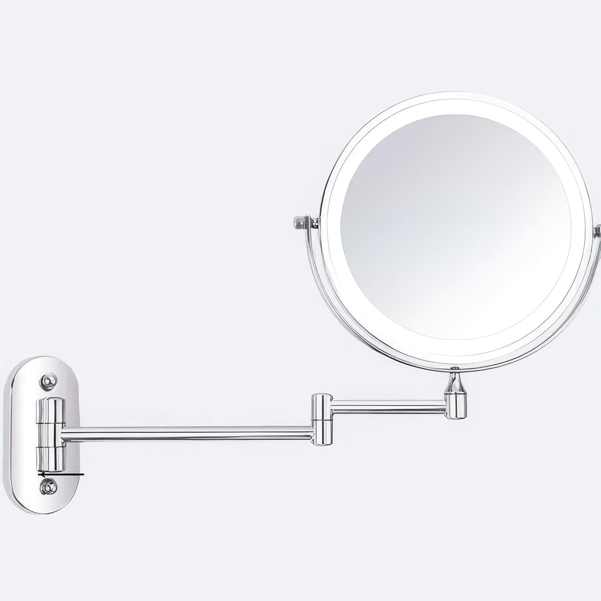 Evida LED-Vergrößerungsspiegel mit Chrom-Finish - Präzises Schminken