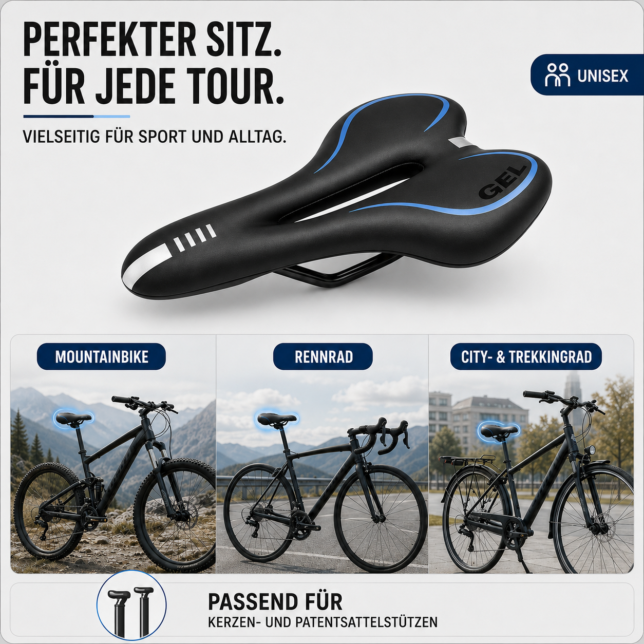 Fahrradsattel Gel – Pelanva – Ansicht 6