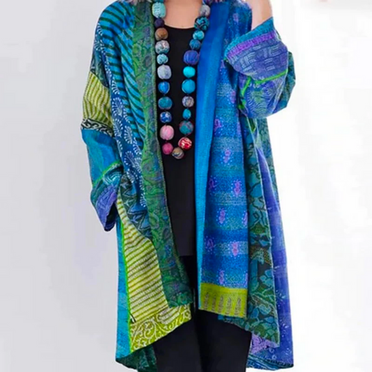 Hanna | Damen Locker geschnittene Boho-Strickjacke in Duster-Länge – Jacke & Mantel