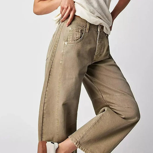 Hanna | Damen High-Waist-Jeans mit lockerer Passform – Hose