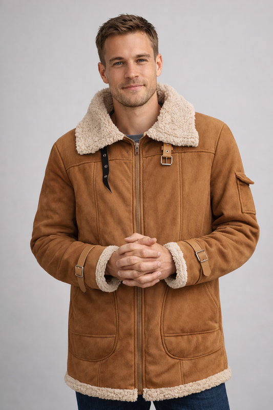 Heidi-Mode Herren Camel Stilvolle fliegende jacke – Jacke & Mantel
