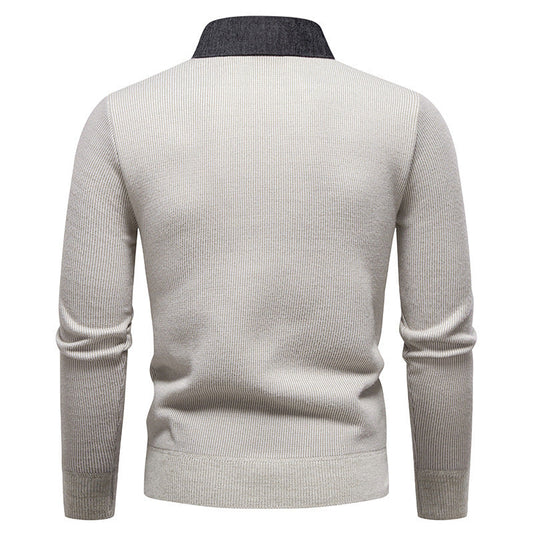 Herren Feinstrickpullover mit Modernem Kragen & Elegantem Design| – Pullover & Strick